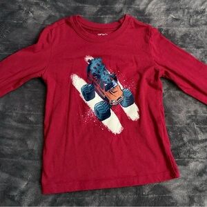 Carter's Red Monster Truck Kids Shirt, 4T